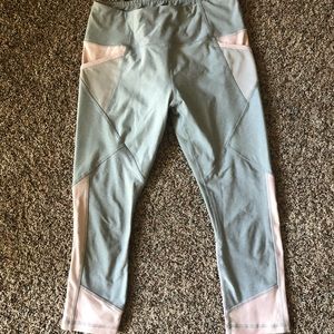 Light Gray and Pink Yoga Pants
